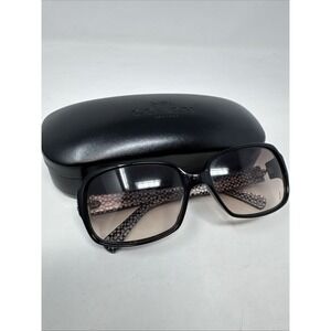 Coach Eva S436 Black Sunglasses Designer Women Dragonfly Rhinestones w/clamshell